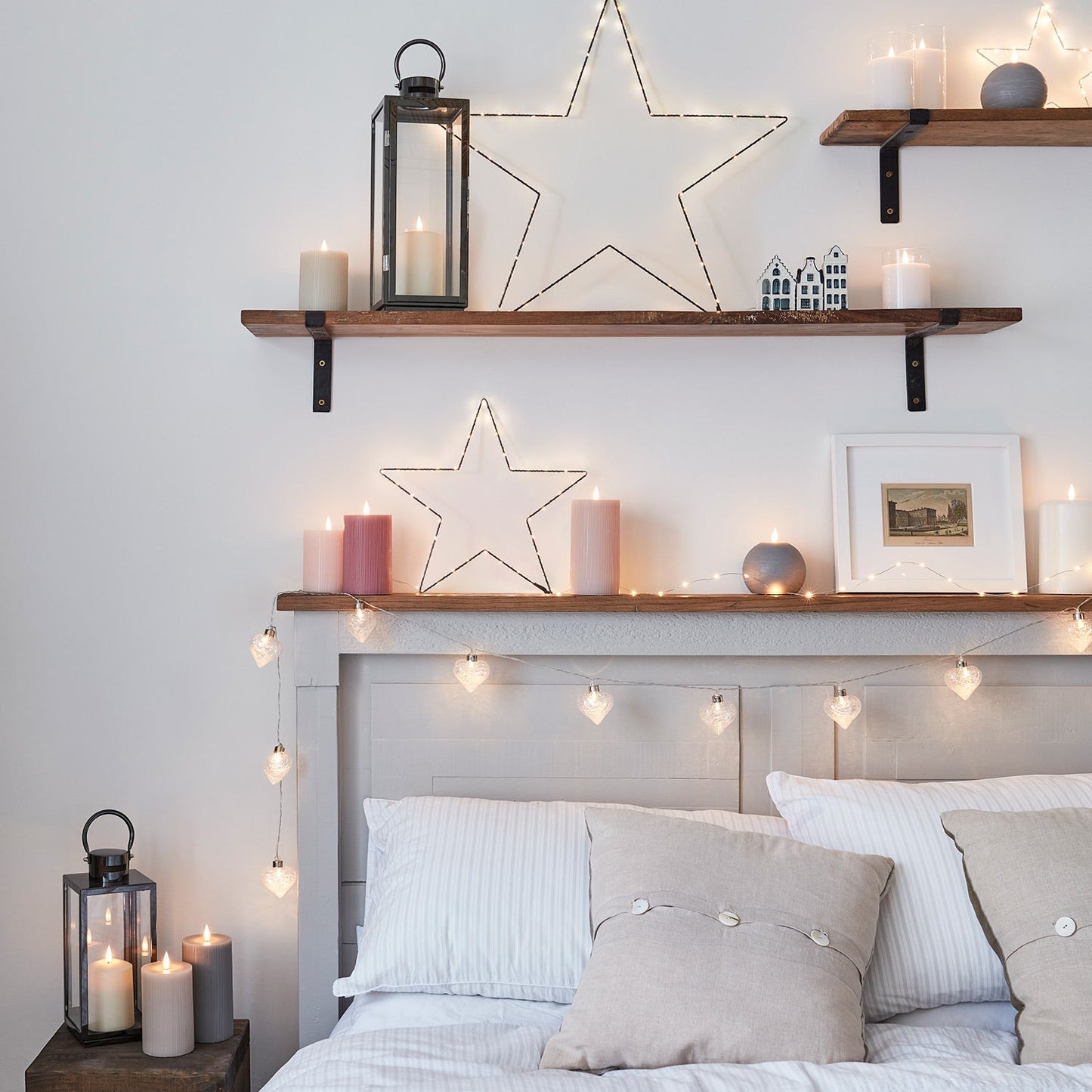 Vivolux | LED Laterne Edelstahl dunkelgrau mit TruGlow LED Kerze