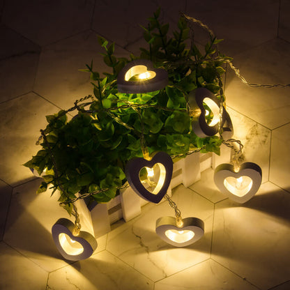 Vivolux | Holz-Herz-Lichterkette