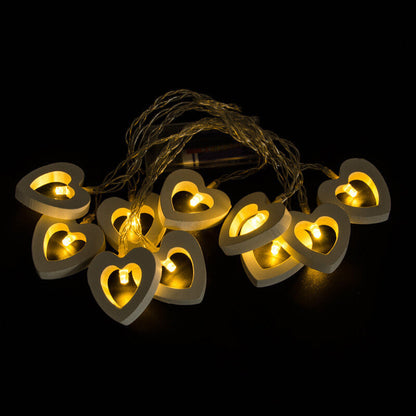 Vivolux | Holz-Herz-Lichterkette