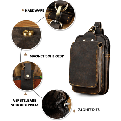 Echt Leder Herren Hüfttasche