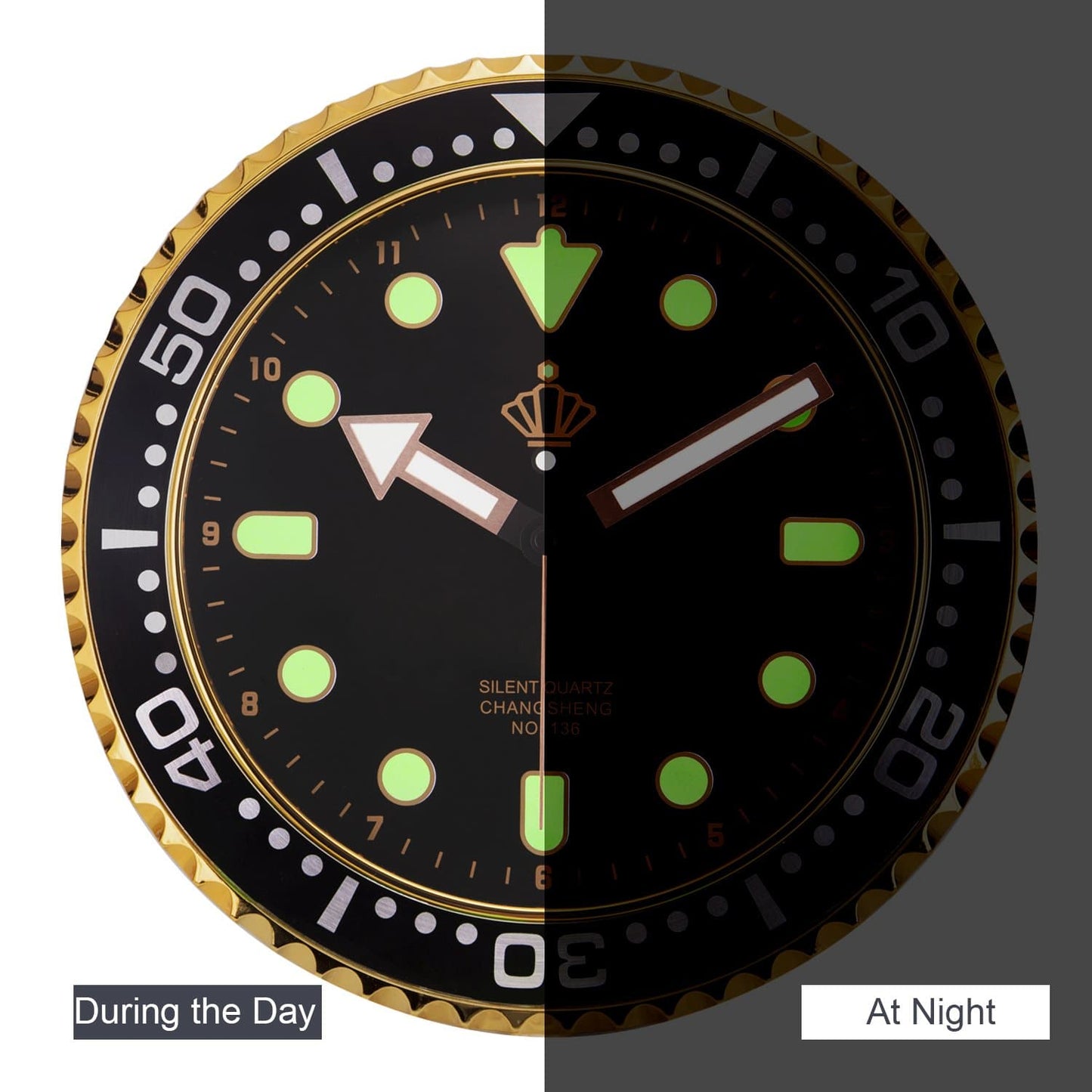 Vivolux | Stille Leuchtende Wanduhr