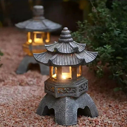 Vivolux | ZenGlow - Solar Gartenlampe Pagode Statue für draußen