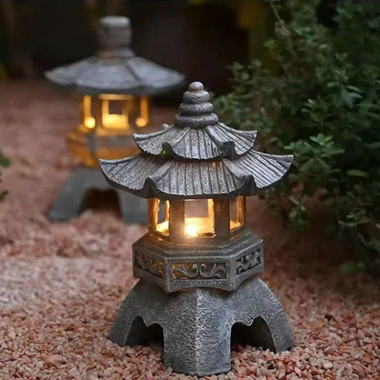 Vivolux | ZenGlow - Solar Gartenlampe Pagode Statue für draußen