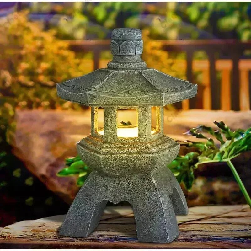 Vivolux | ZenGlow - Solar Gartenlampe Pagode Statue für draußen