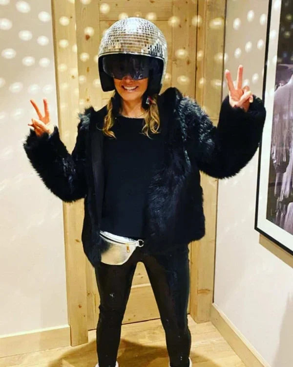 Disco-Kugel-Helm mit einziehbarem Visier