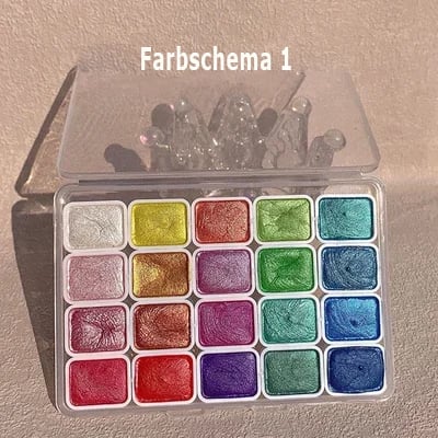 20 Farben Aquarell Malkasten