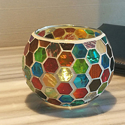 Vivolux | Europäischer Retro Glas Mosaik Teelichthalter