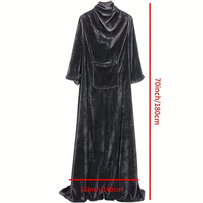 Decke – Warm und weich Fleecedecke mit Ärmeln für freie Bewegung