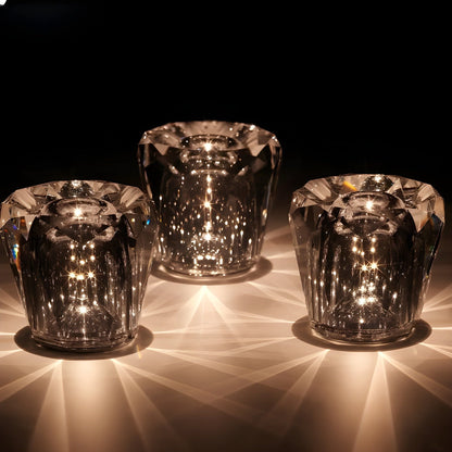 Vivolux | Lampe - Luxus Diamant Kristall LED Wiederaufladbare Tischlampe