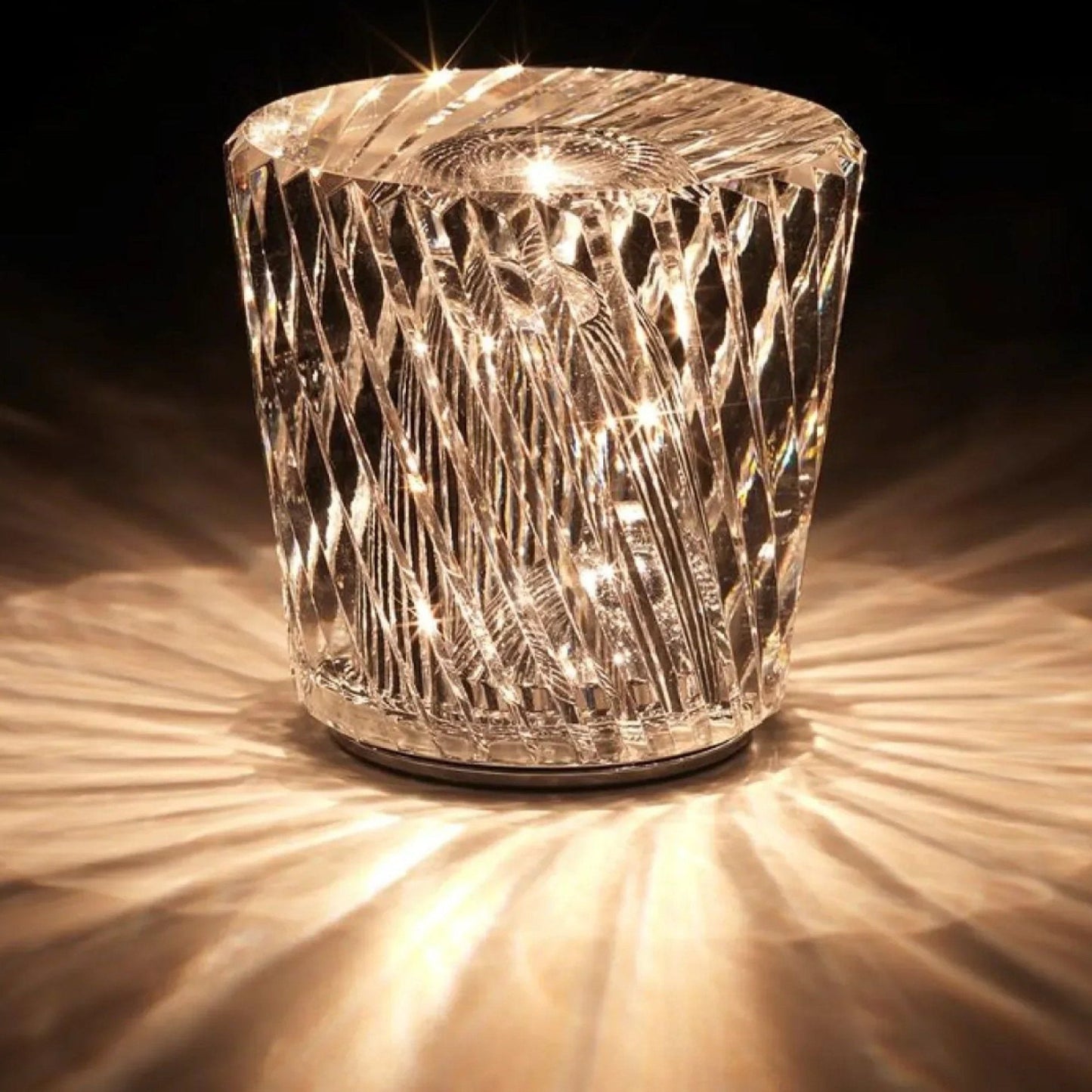 Vivolux | Lampe - Luxus Diamant Kristall LED Wiederaufladbare Tischlampe