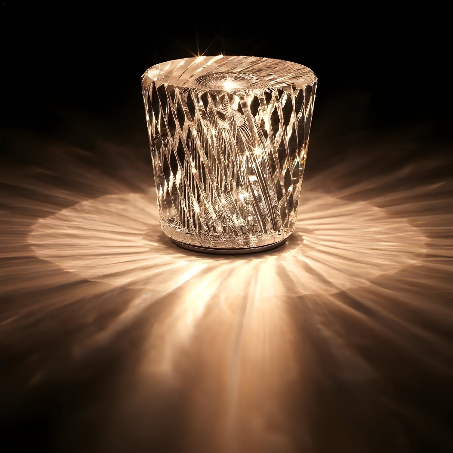 Vivolux | Lampe - Luxus Diamant Kristall LED Wiederaufladbare Tischlampe