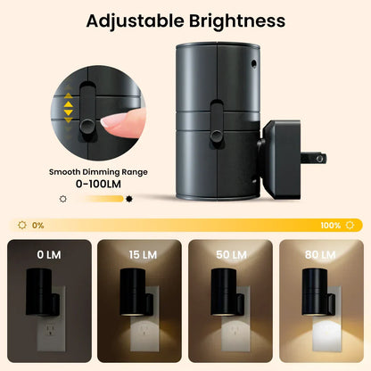 Vivolux | Dimmbares Plug-In Nachtlicht mit Bewegungssensor - LED Licht für Schlafzimmer, Flure und Treppen
