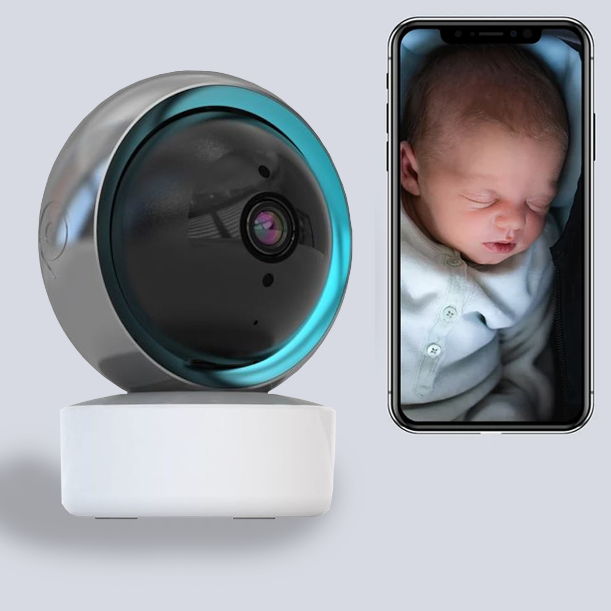 Vivolux | {AUSVERKAUF} Kabelloses HD-Smart-Babyphone mit Nachtsicht - Mit mobiler App