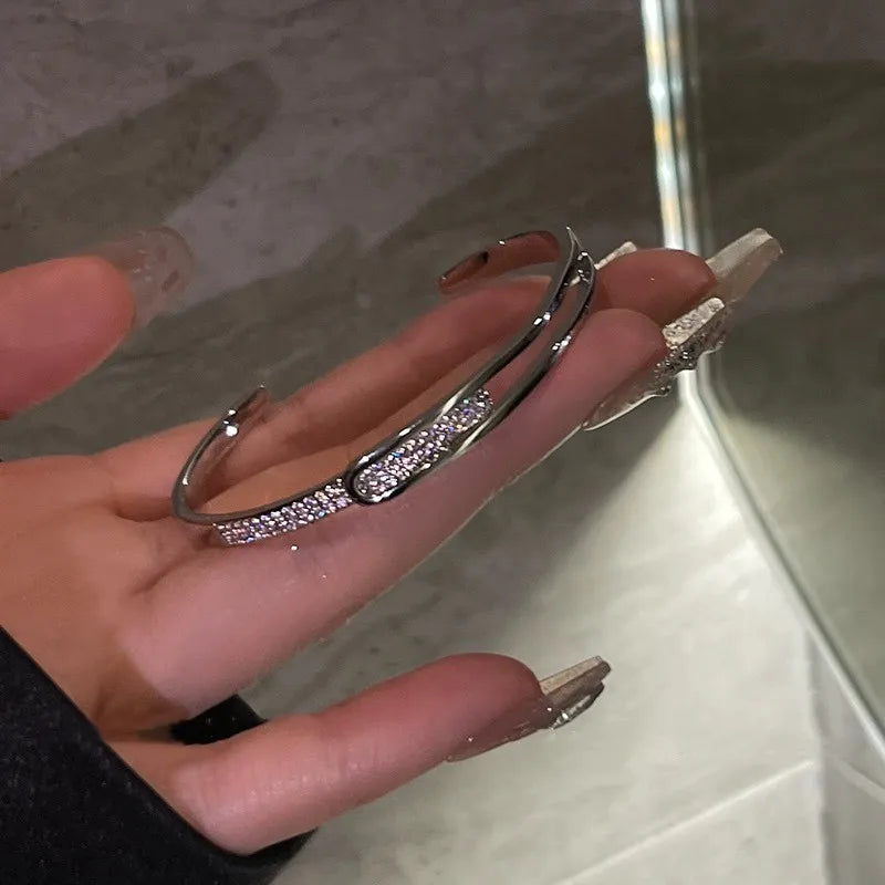 Vivolux | Offenes Armband aus 925er-Sterlingsilber mit Zirkonia
