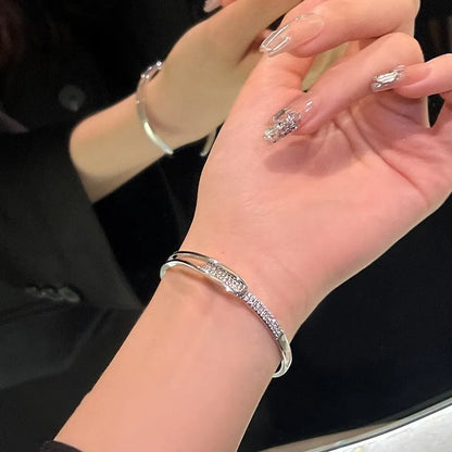 Vivolux | Offenes Armband aus 925er-Sterlingsilber mit Zirkonia