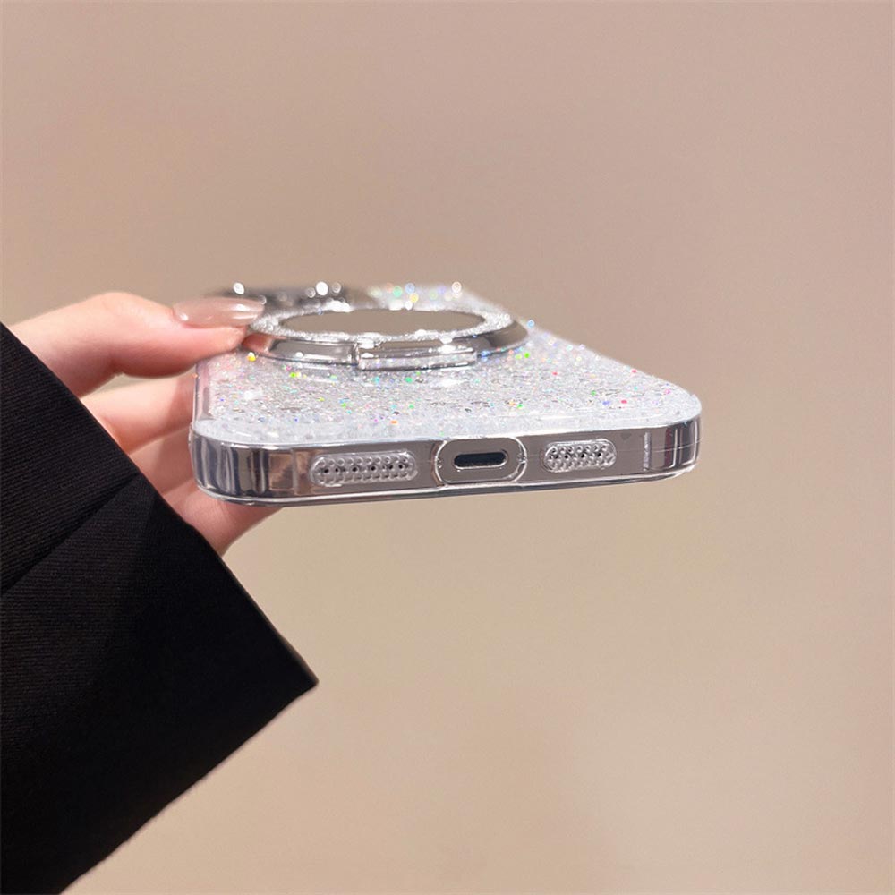 Vivolux | Silberner Glitzer-Spiegel MagSafe