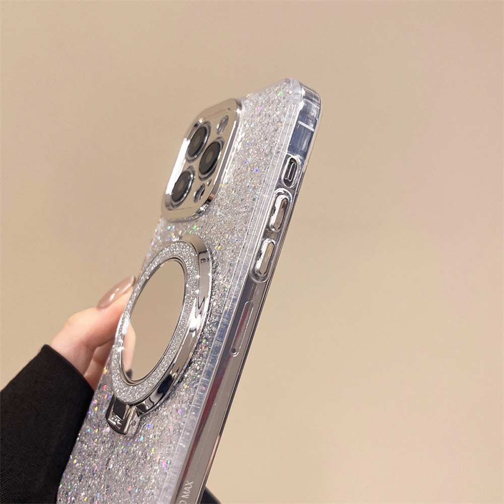 Vivolux | Silberner Glitzer-Spiegel MagSafe