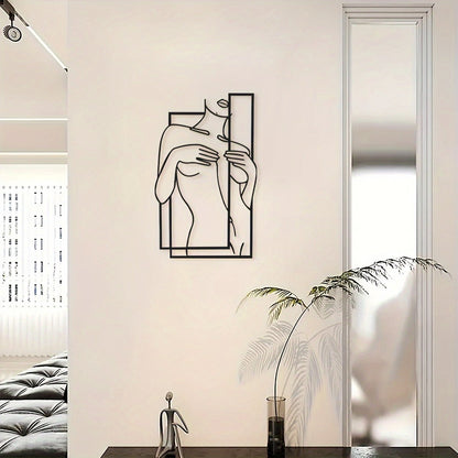 Vivolux | LineaArt Metall Wanddekoration - Moderne Minimalistische Wandkunst für Schlafzimmer