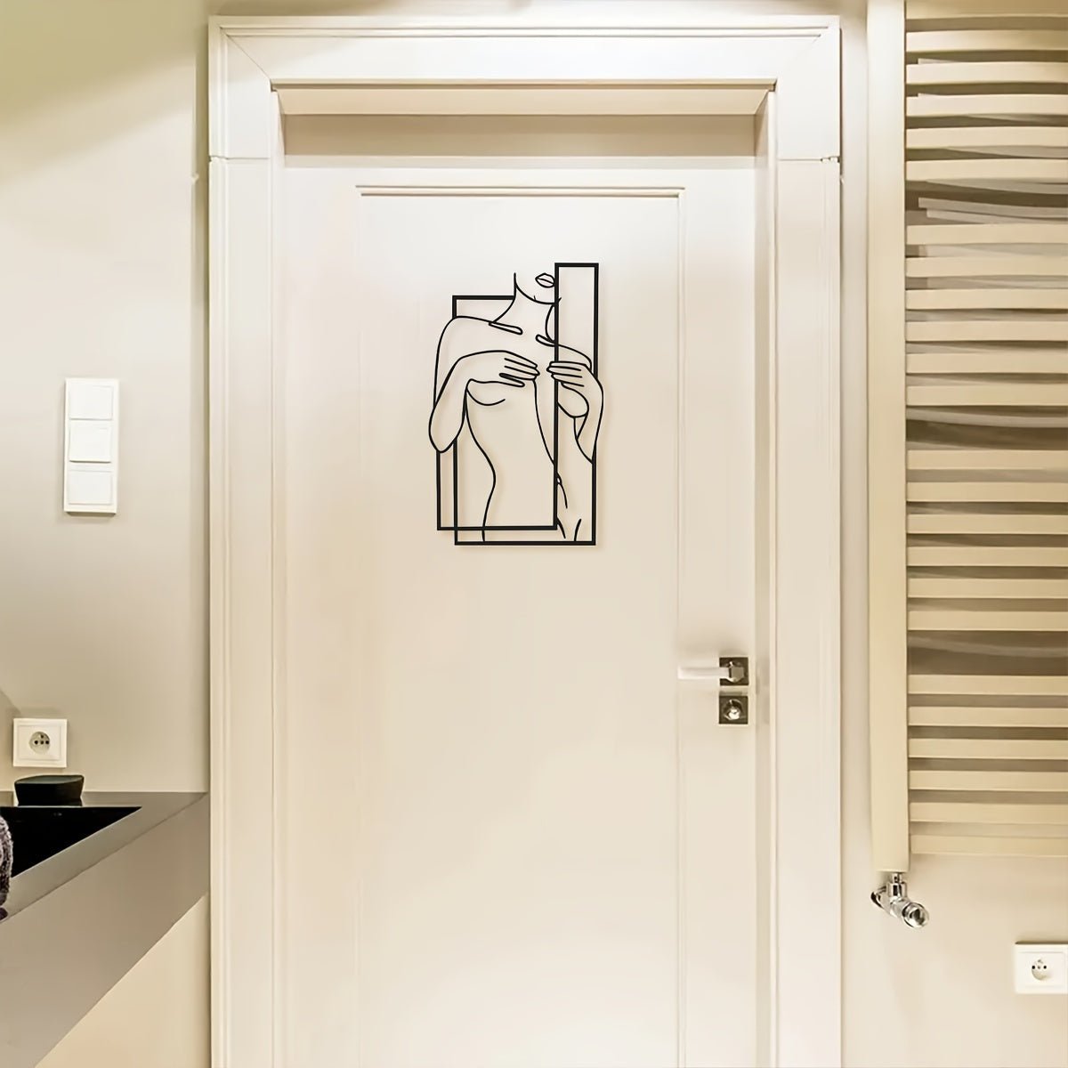 Vivolux | LineaArt Metall Wanddekoration - Moderne Minimalistische Wandkunst für Schlafzimmer
