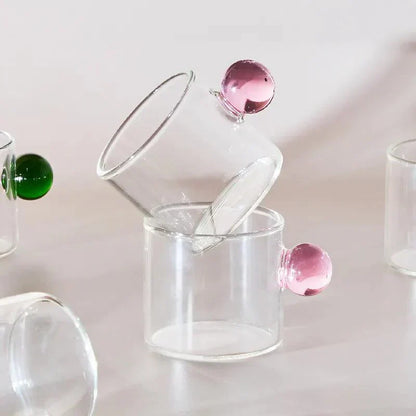 Vivolux | Behandelte Espresso -Glasbecher -Set Von 2