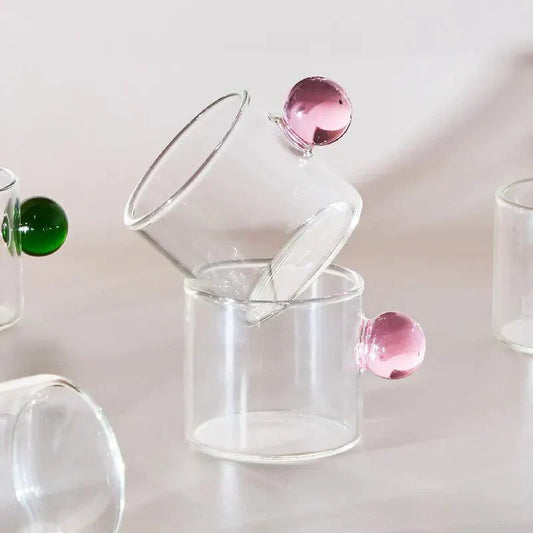 Vivolux | Behandelte Espresso -Glasbecher -Set Von 2