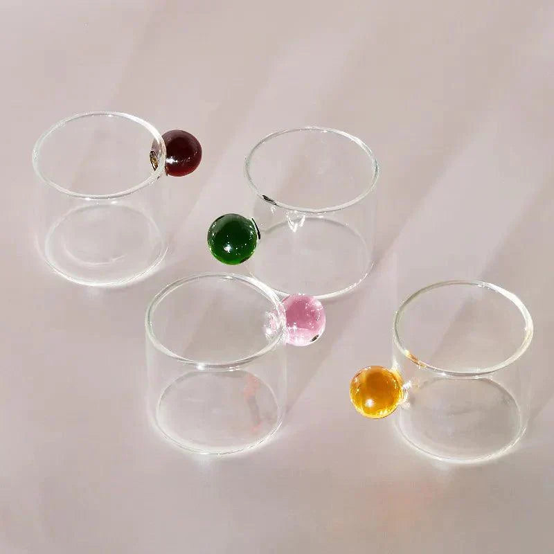 Vivolux | Behandelte Espresso -Glasbecher -Set Von 2