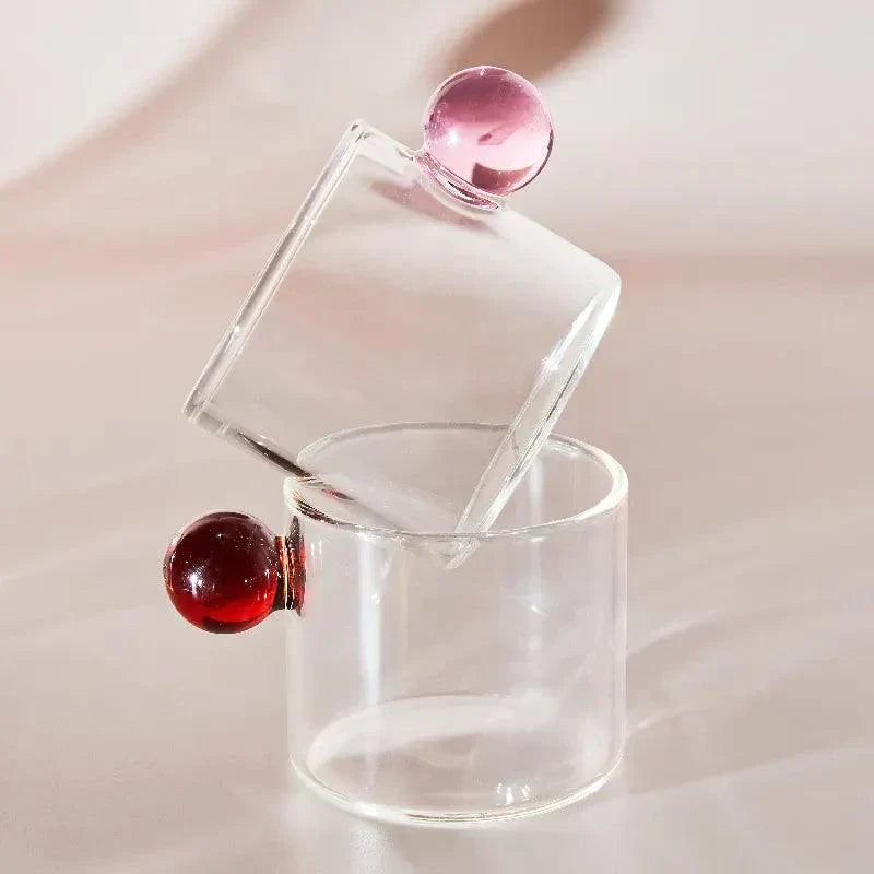 Vivolux | Behandelte Espresso -Glasbecher -Set Von 2