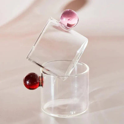 Vivolux | Behandelte Espresso -Glasbecher -Set Von 2