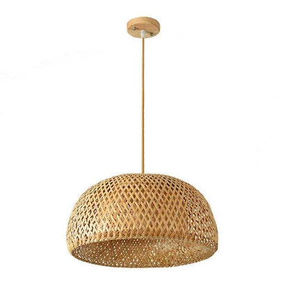 Vivolux | Hängende Deckenlampe aus Bambus C │ Handgefertigte Beleuchtung aus Holz und Ratten für die Inneneinrichtung