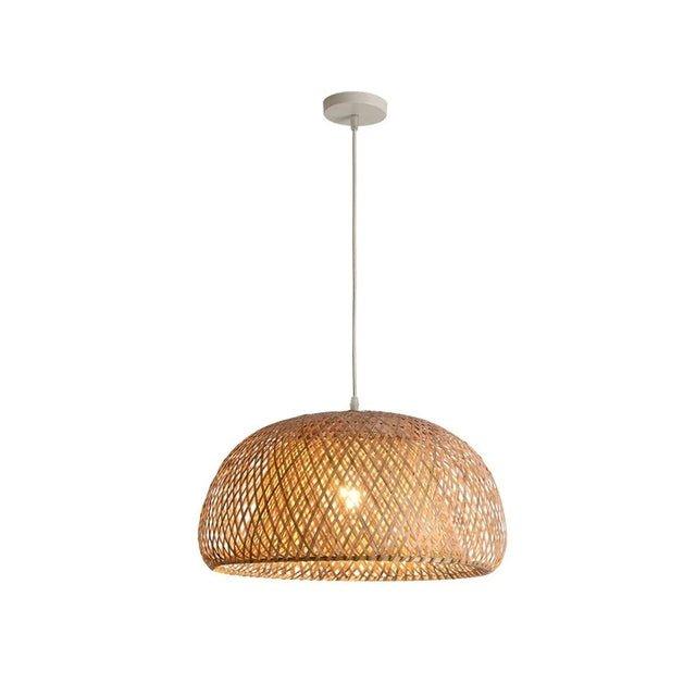 Vivolux | Hängende Deckenlampe aus Bambus C │ Handgefertigte Beleuchtung aus Holz und Ratten für die Inneneinrichtung