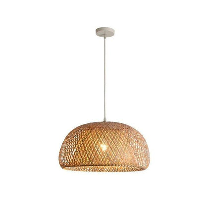 Vivolux | Hängende Deckenlampe aus Bambus C │ Handgefertigte Beleuchtung aus Holz und Ratten für die Inneneinrichtung