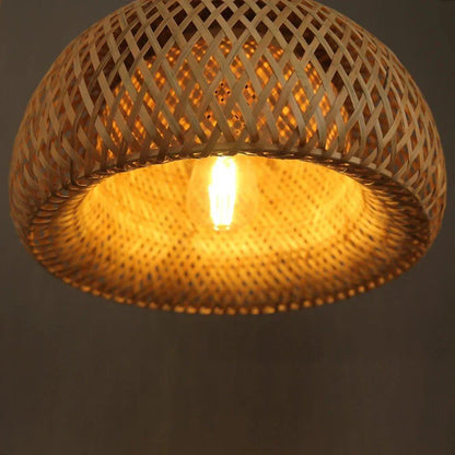 Vivolux | Hängende Deckenlampe aus Bambus C │ Handgefertigte Beleuchtung aus Holz und Ratten für die Inneneinrichtung