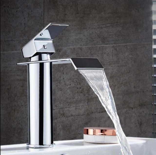 Vivolux | Waschtischarmatur Wasserfallarmatur Messing Waschtischarmatur Mischbatterie