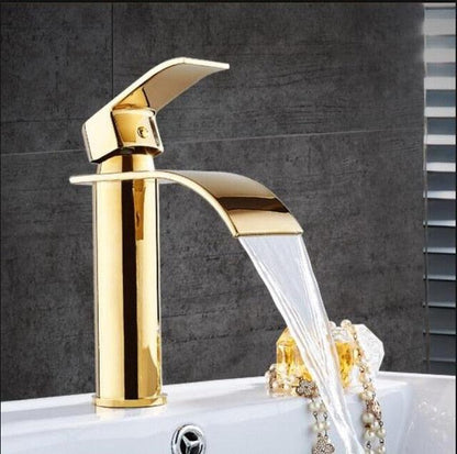Vivolux | Waschtischarmatur Wasserfallarmatur Messing Waschtischarmatur Mischbatterie