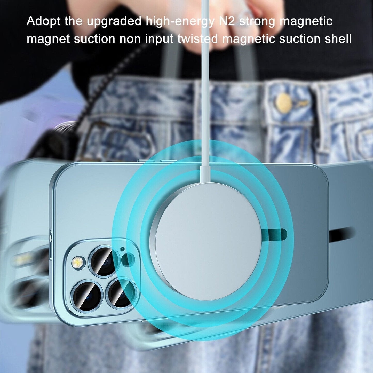 Aufladung Aluminium Metall Bumper Matte Case Cover für iPhone