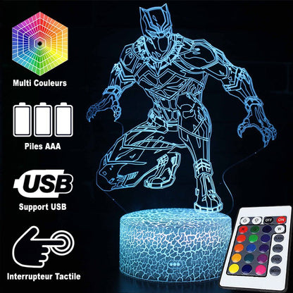 Vivolux | 3D Lampe Marvel Black Panther Furtif