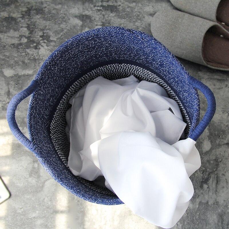 Vivolux | CoastalNest Aufbewahrungskörbe mit Griffen | Blaue Küsten-Dekokörbe | Funktionale & Stilvolle Organisation