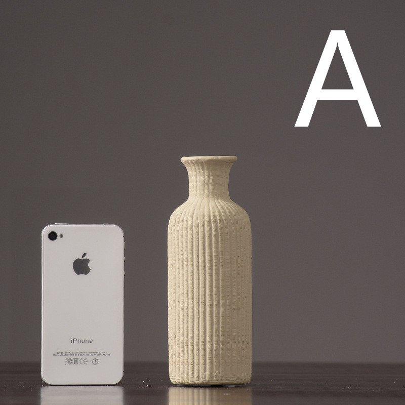 Vivolux | Braun Beige Grau Keramik Blumenvase Topf │ Wohndekoration Artikel