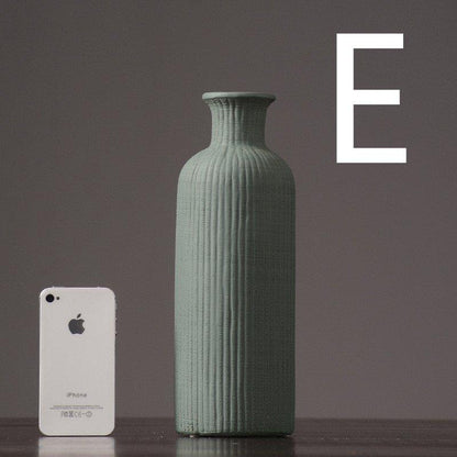 Vivolux | Braun Beige Grau Keramik Blumenvase Topf │ Wohndekoration Artikel