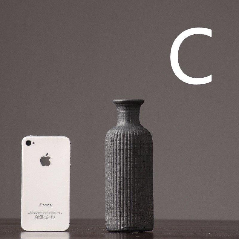 Vivolux | Braun Beige Grau Keramik Blumenvase Topf │ Wohndekoration Artikel
