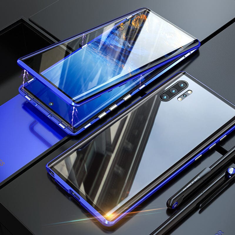 Vivolux | Magnetisches gehärtetes Glas doppelseitige Handyhülle für Samsung