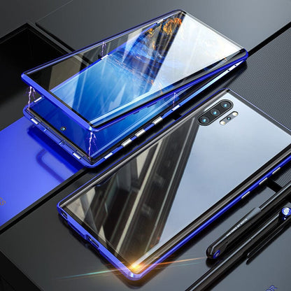 Vivolux | Magnetisches gehärtetes Glas doppelseitige Handyhülle für Samsung