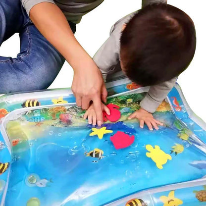 Vivolux | Baby Tummy Time Wasser Matte mit Ozean-Spielzeug