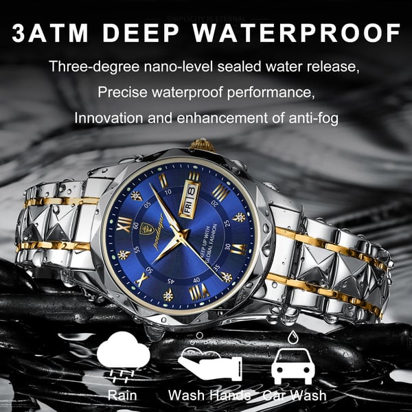 Vivolux | Wasserdichte Luxus-Herrenarmbanduhr der Top-Marke mit Leuchtfunktion