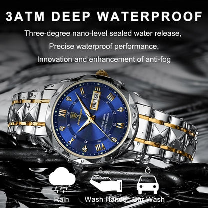Vivolux | Wasserdichte Luxus-Herrenarmbanduhr der Top-Marke mit Leuchtfunktion