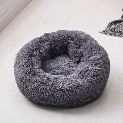 Vivolux | Runder Plüsch Beruhigender Donut Hundebett für kleine bis große Hunde