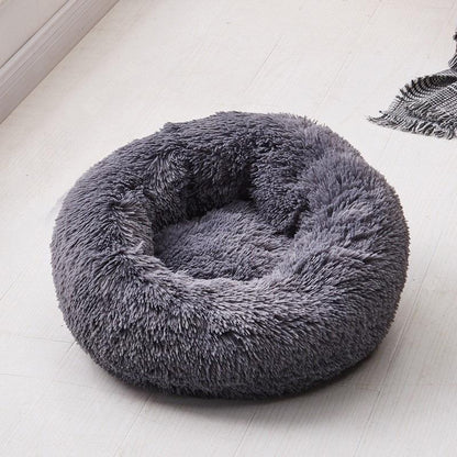 Vivolux | PawNest Beruhigendes Donut-Katzenbett | Rundes Plüsch Nest | Stresslindernd & Gemütlich | Perfekt für Katzen & kleine Hunde
