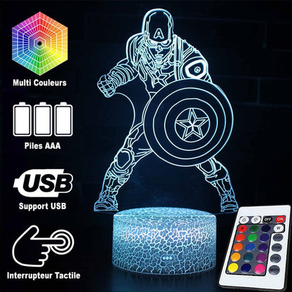 Vivolux | 3D Lampe Marvel Captain America Kampf