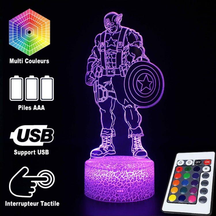 Vivolux | 3D Lampe Marvel Captain America