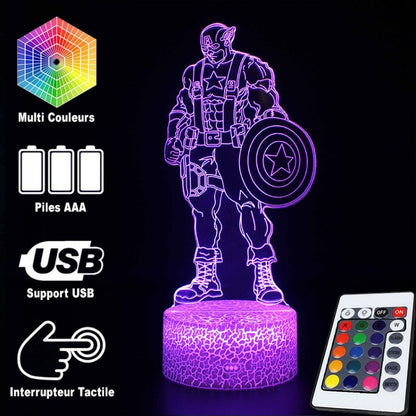 Vivolux | 3D Lampe Marvel Captain America